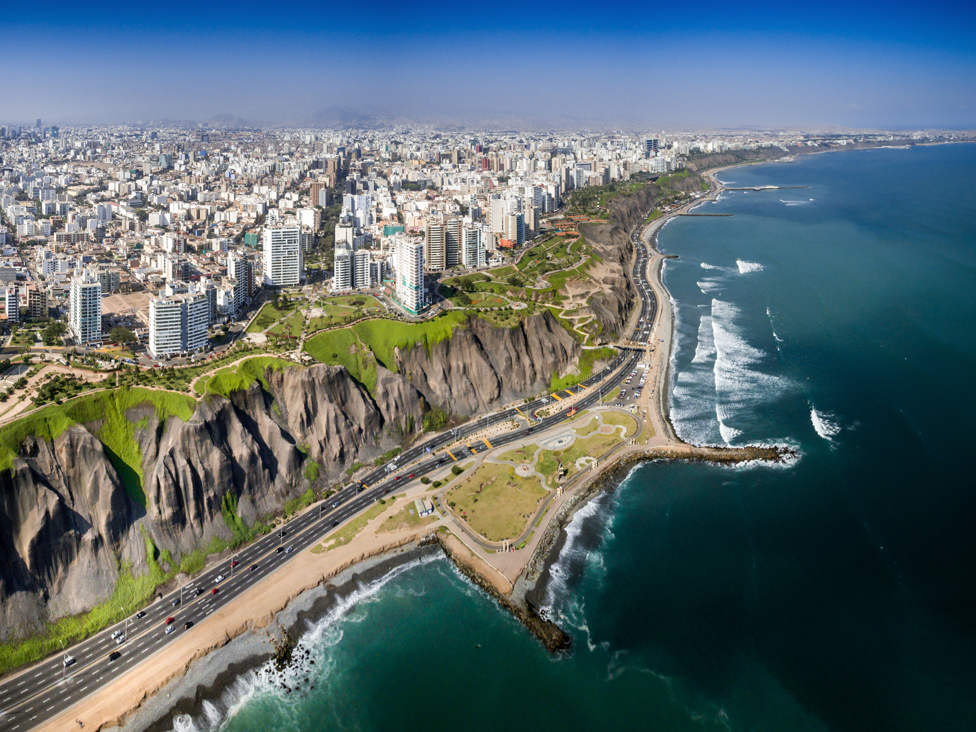Lima coastline Miraflores district - Credit: Shutterstock - Christian Vinces - 682350022